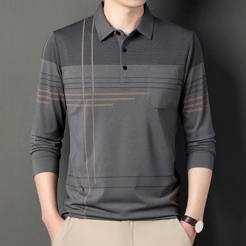 Men's Long Sleeve Golf Polo Shirt - Image 5