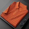 Luxury Waffle Jacquard Polo Shirt for Men