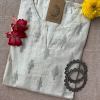 White Handcrafted Ikat Cotton Kurta