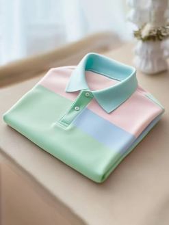 Balltoy Men’s Classic Business Logo Button Short Sleeve Shirt