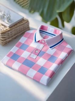 Balltoy Men’s Classic Business Logo Button Short Sleeve Shirt
