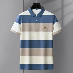 Alternative view of men's summer pure cotton breathable casual polo T-shirt