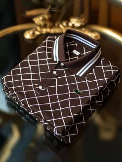 Balltoy Men’s Classic Business Logo Button Short Sleeve Shirt