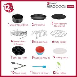 Alternative view of Airocook Accez A2 Air Fryer/Air Fryer Oven Accessories Kit